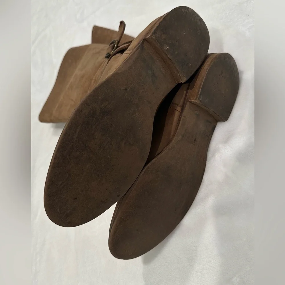 1937 Footwear Brown Over the Knee Suede Boots with Timeless Style